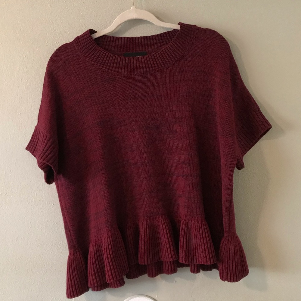 Romeo and Juliet couture burgundy oversizedsweater